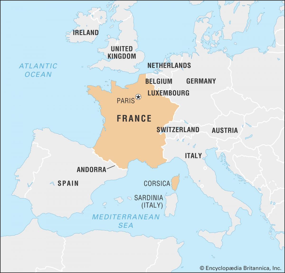 Francúzsko Mapa Európy Mapa Francúzska Európy Západnej Európe Európa